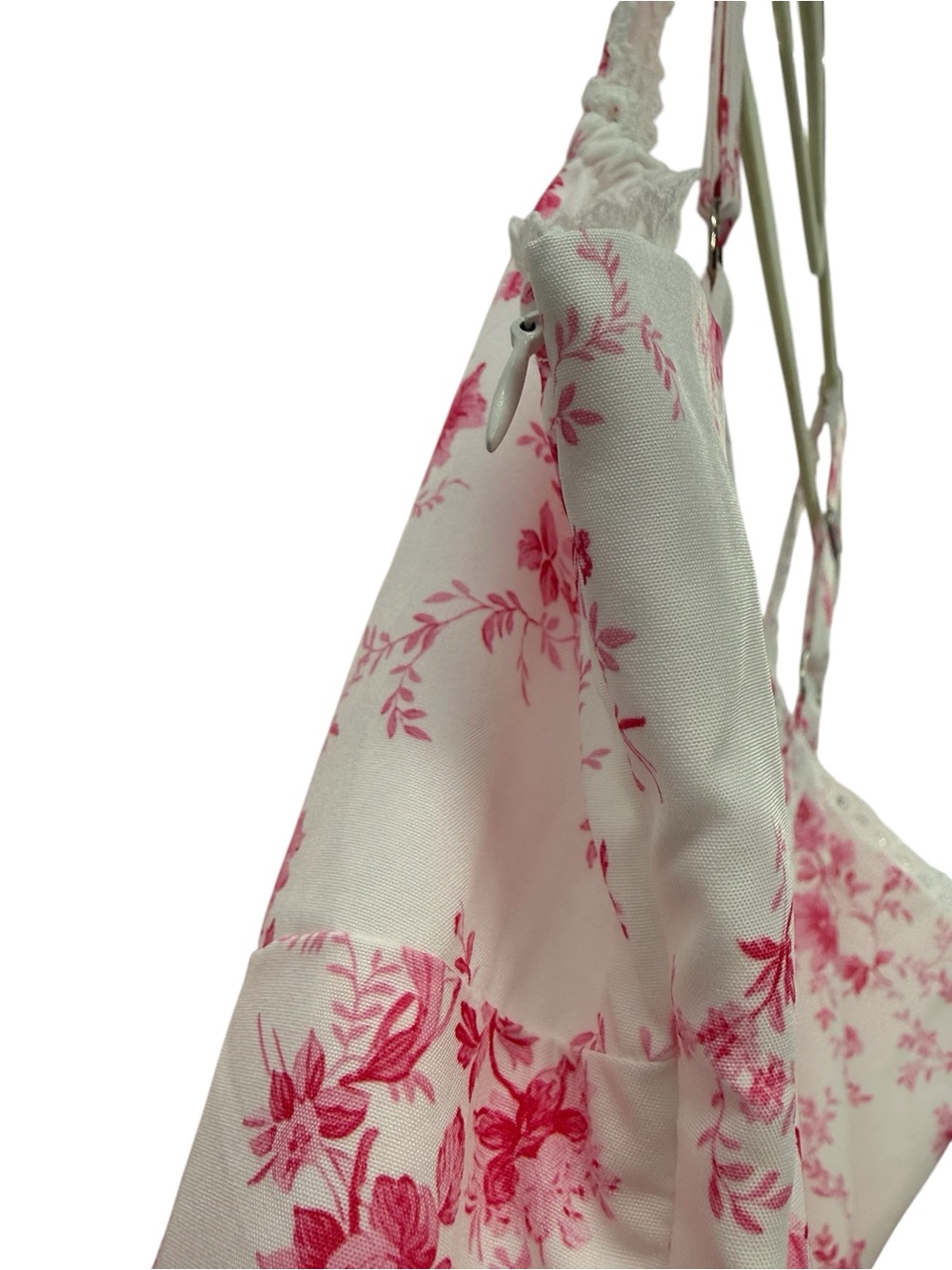 Floral Pink Midi Sundress with Tie Front - - Picture 11 of 16